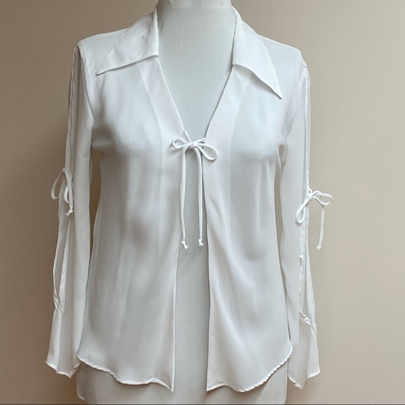 Fashion Bug Tops - Fashion Bug White Open Sleeve Cardigan/Cover-up